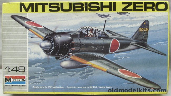 Monogram 1/48 Mitsubishi Zero A6M5, 5222 plastic model kit